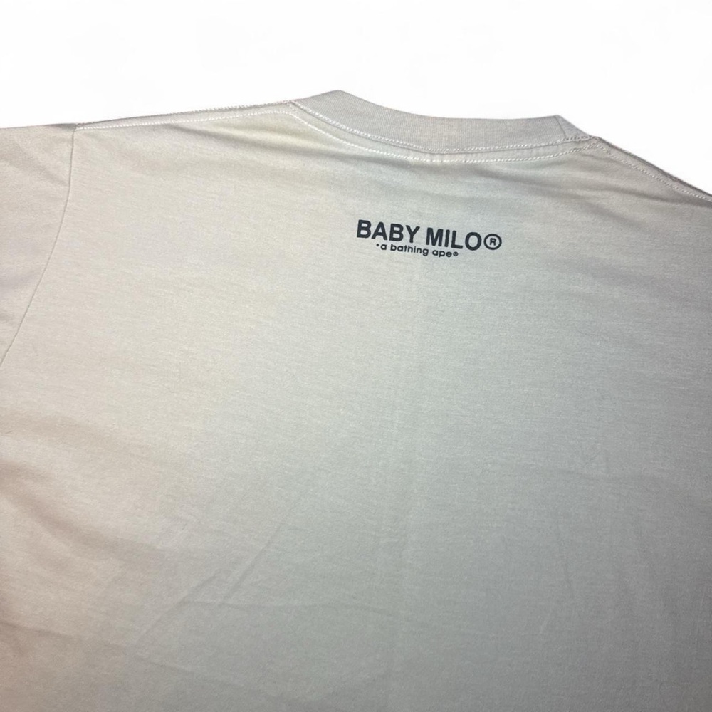 NEW BAPE x Baby Milo VTG 2000s RARE Cream Baby Milo Graphic T-Shirt — S5/SMALL - Picture 5 of 6